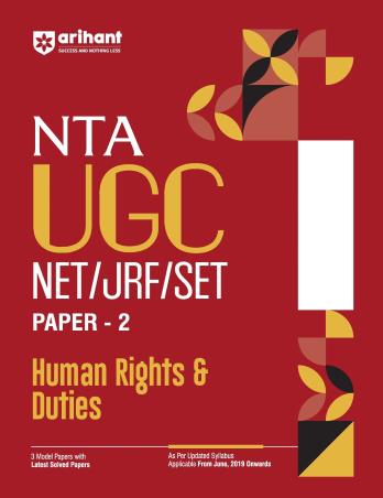 Book cover number 1 for NTA UGC NET / JRF / SET Paper 2 Human Rights & Duties written by Nandini Sharma, Srishti Agarwal published by Arihant Publications (India) Limited