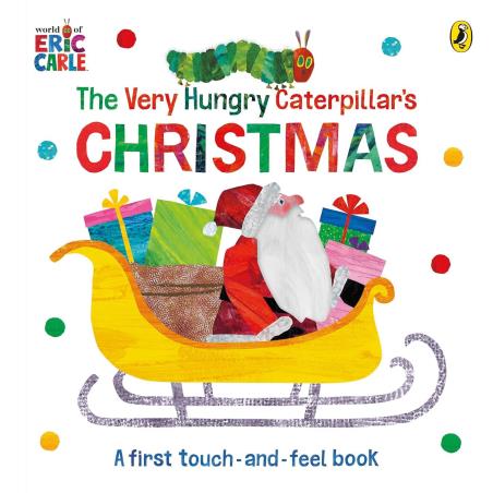 Book cover number 1 for The Very Hungry Caterpillar's Christmas (A First Touch And Feel Book) written by Eric Carle published by Puffin