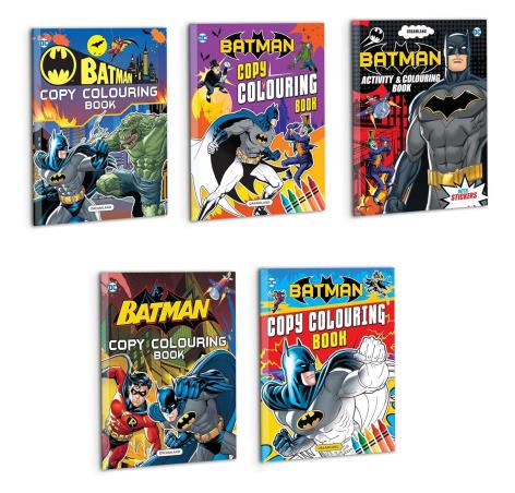 Book cover number 1 for Batman Copy Colouring and Activity Books (A Set of 5 Books) written by NA published by Dreamland Publications