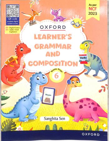 Book cover number 1 for Learner's Grammar And Composition Middle Stage Class 6 (NCF 2023) written by Sanghita Sen published by Oxford University Press