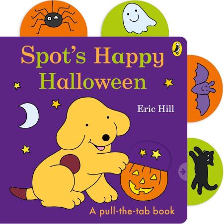 Book cover number 1 for Spot’s Happy Halloween written by Eric Hill published by Puffin