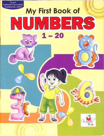 Book cover number 1 for My First Book Of Numbers 1 -20 (NCF 2023) written by Shruti Kapoor published by Wonder Kids