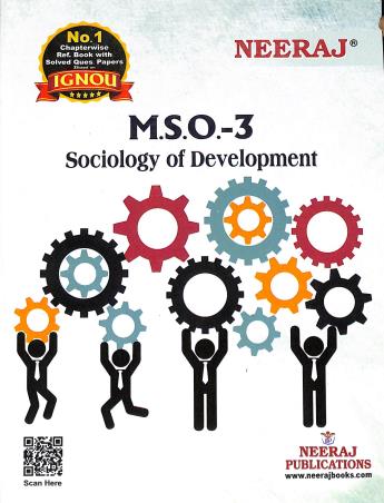 Book cover number 1 for MSO 3 Sociology Of Development (IGNOU) written by Gaurav Sahani published by Neeraj Publications