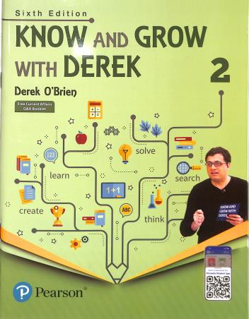 Book cover number 1 for Know And Grow With Derek 2 (NCF 2023) written by Derek O'Brien published by Pearson Education