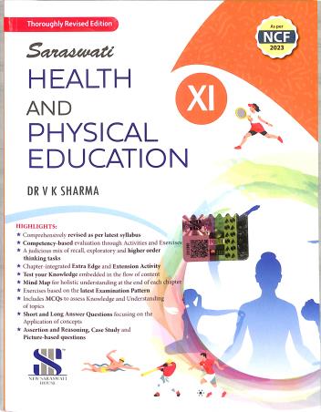 Book cover number 2 for Saraswati Health And Physical Education Class 11 (CBSE) NCF written by V. K. Sharma published by New Saraswati House (India) Pvt. Ltd.