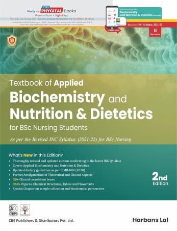 Book cover number 1 for Textbook Of Applied Biochemistry And Nutrition & Dietetics For Bsc Nursing Students Semester 2 written by Harbans Lal published by CBS Publishers & Distributors Pvt. Ltd.