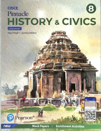 Book cover number 1 for Pinnacle History & Civics 8 (CISCE) written by Vipul Singh published by Pearson Education