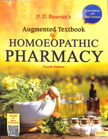 Book cover number 1 for Augmented Textbook Of Homoeopathic Pharmacy (4th Edition) written by D. D. Banerjee published by B. Jain Publishers (P) Ltd.