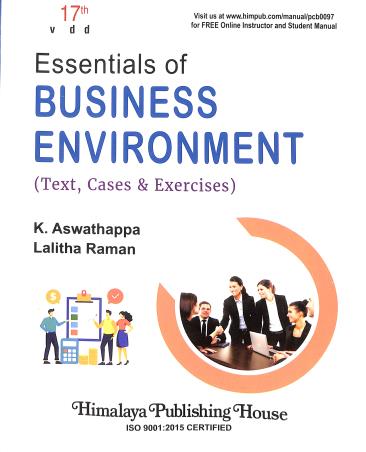 Book cover number 1 for Essentials Of Business Environment (Text, Cases & Exercises) written by K. Aswathappa, Lalitha Raman published by Himalaya Publishing House