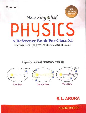 Book cover number 1 for New Simplified Physics Class 11 Volume 1 & 2 (Set Of 3 Books) 2025 Edition written by S. L. Arora published by Dhanpat Rai & Co. (Pvt.) Ltd.
