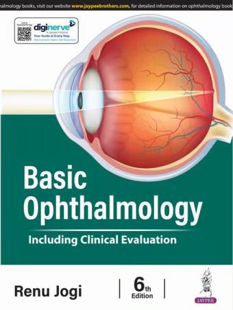 Book cover number 1 for Basic Ophthalmology (6th Edition) written by Renu Jogi published by Jaypee Brothers Medical Publishers (P) Ltd.