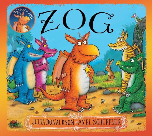 Book cover number 1 for Zog written by Julia Donaldson published by Scholastic