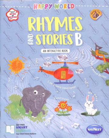 Book cover number 1 for Happy World Rhymes And Stories Book B (NEP 2020 / NCF FS 2022) written by NA published by Navneet Education Limited
