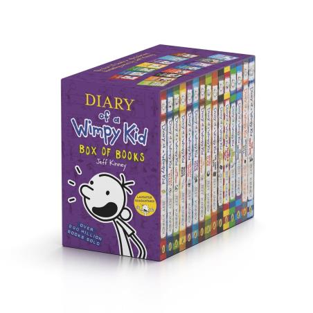 Book cover number 1 for Diary Of A Wimpy Kid (Set Of 15 Books) written by Jeff Kinney published by Puffin