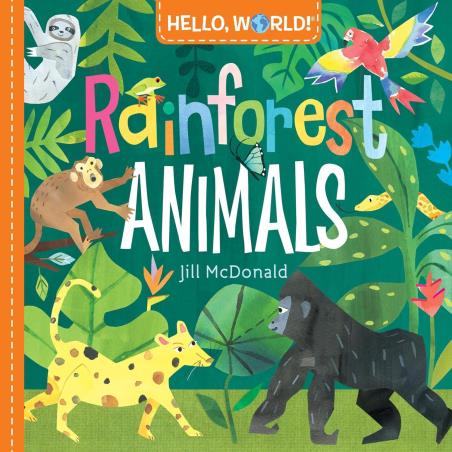 Book cover number 1 for Hello, World! Rainforest Animals written by Jill McDonald published by Doubleday