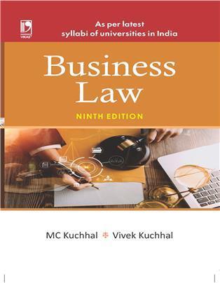 Book cover number 1 for Business Law written by M. C. Kuchhal, Vivek Kuchhal published by Vikas Publishing House Pvt Ltd