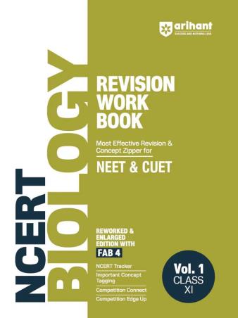 Book cover number 1 for NCERT Revision Workbook Biology Volume 1 Class 11 (NEET & CUET) written by Kavita Thareja, Sanubia Saleem, K. Anita published by Arihant Prakashan