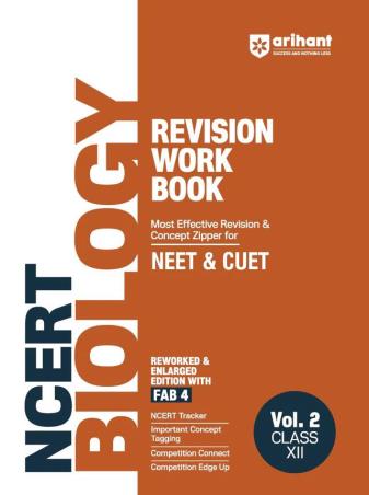 Book cover number 1 for NCERT Revision Workbook Biology Volume 2 Class 12 (NEET & CUET) written by Kavita Thareja, Sanubia Saleem, K. Anita published by Arihant Prakashan