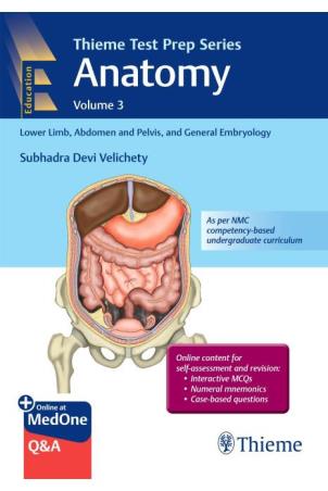 Book cover number 1 for Thieme Test Prep Series Anatomy Volume 3 written by Subhadra Devi Velichety published by Thieme Medical Publishers