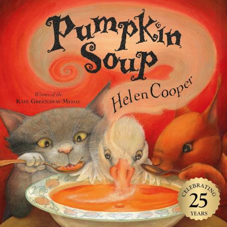 Book cover number 1 for Pumpkin Soup written by Helen Cooper published by Corgi Books