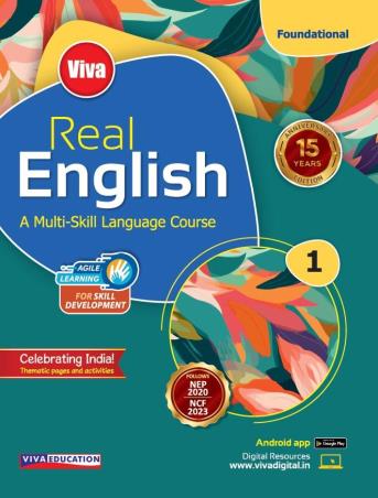 Book cover number 1 for Real English 1 (A Multi-Skill Language Course) NEP 2020 / NCF 2023 Foundational written by Brinder Aulakh published by Viva Education