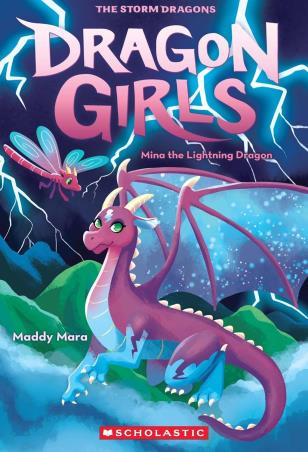 Book cover number 1 for Dragon Girls 14 : Mina the Lightning Dragon written by Maddy Mara published by Scholastic