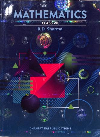 Book cover number 1 for Mathematics Class 7 written by R. D. Sharma published by Dhanpat Rai Publications (P) Ltd.