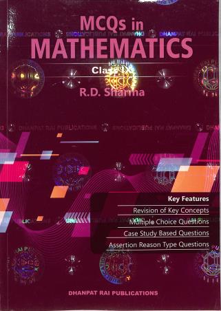 Book cover number 2 for Mathematics Class 9 With MCQs CBSE (2025 Edition) written by R. D. Sharma published by Dhanpat Rai Publications (P) Ltd.
