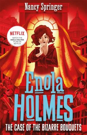 Book cover number 1 for Enola Holmes 3 written by Nancy Springer published by Hot Key Books