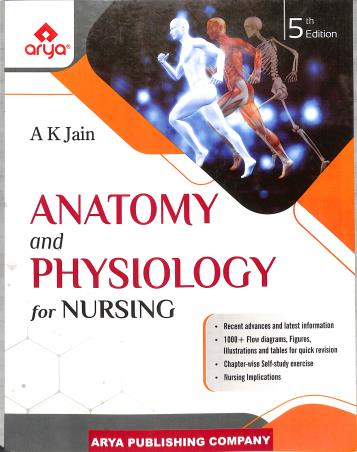 Book cover number 1 for Anatomy And Physiology For Nursing written by A. K. Jain published by Arya Publishing Company