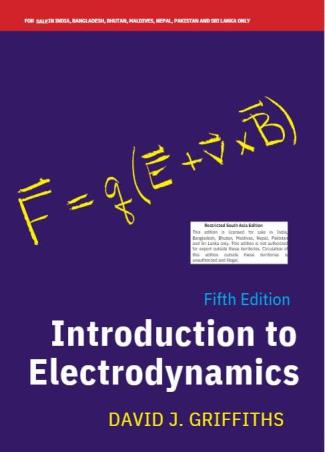 Book cover number 1 for Introduction To Electrodynamics written by David J. Griffiths published by Cambridge University Press