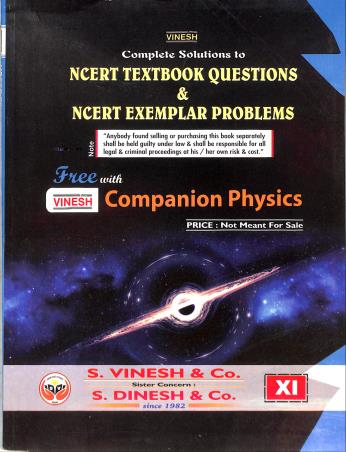 Book cover number 3 for Vinesh Companion Physics 11 Volume 1 & 2 CBSE (2025-26) NEP 2020 / NCF 2023 written by Sat Dev, P. C. Patyal, Sushil K. Katna published by S. Dinesh & Co.