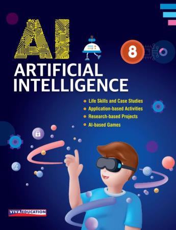 Book cover number 1 for Artificial Intelligence Class 8 written by Ashok Arora published by Viva Education
