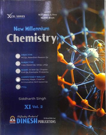 Book cover number 2 for New Millennium Chemistry Class 11 Vol.1 & 2 (2026 Edition) NCF 2023 written by Siddharth Singh published by Dinesh Publications Pvt. Ltd.