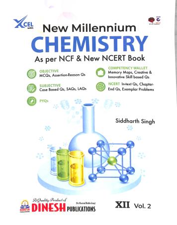Book cover number 2 for New Millennium Chemistry CBSE Class 12 (Volume 1 & 2) 2026 Edition  (NCF 2023) written by NA published by Dinesh Publications Pvt. Ltd.