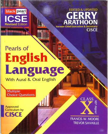 Book cover number 1 for Pearls Of English Language With Aural & Oral English ICSE Class 10 (NEP) 2026 written by Francis W. Moore, Trevor Savaille, Gerry Arathoon published by Black Pearl