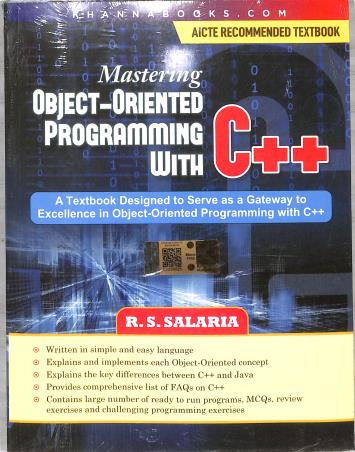 Book cover number 1 for Mastering Object-Oriented Programming With C++ written by R. S. Salaria published by Khanna Publishing House