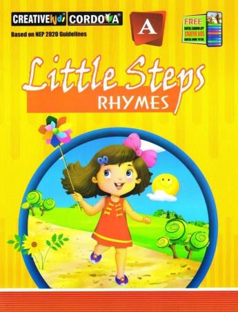 Book cover number 1 for Little Steps Rhymes A (NEP 2020) written by NA published by Cordova Publications Pvt. Ltd.
