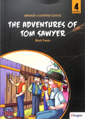 Book cover number 1 for The Adventures Of Tom Sawyer Level 4 written by Mark Twain published by English Press