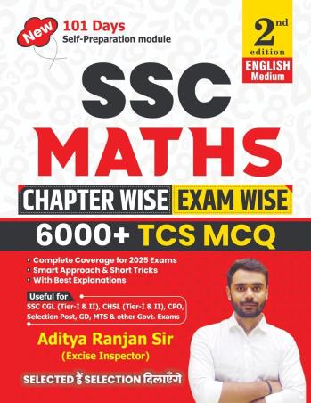 Book cover number 1 for SSC Maths Chapter Wise 6000 + TCS MCQ (English Medium) written by Aditya Ranjan published by Aditya Ranjan Publications
