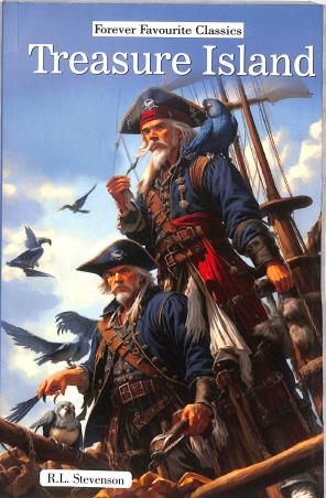 Book cover number 1 for Treasure Island written by R. L. Stevenson published by Blueberry Books