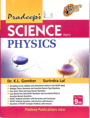 Book cover number 1 for Pradeep's Science Part 1 : Physics Class 9 CBSE (2025-2026) written by NA published by Pradeep Publications