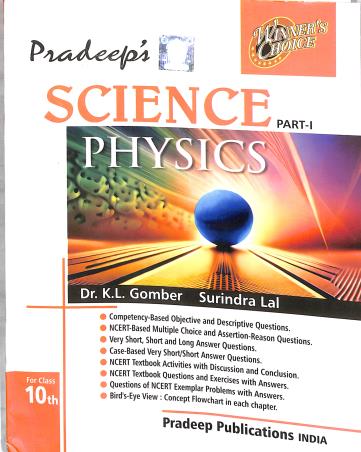 Book cover number 1 for Pradeep's Science Part 1 : Physics Class 10 CBSE (2025-2026) written by NA published by Pradeep Publications