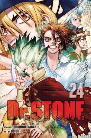 Book cover number 1 for Dr. Stone Volume 24 written by Riichiro Inagaki published by Viz Media