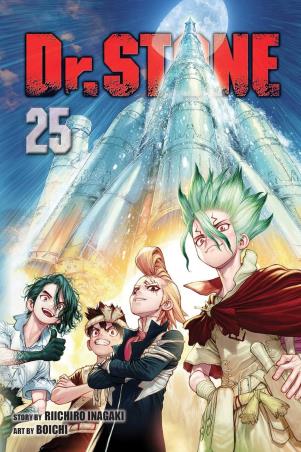 Book cover number 1 for Dr. Stone Volume 25 written by Riichiro Inagaki published by Viz Media
