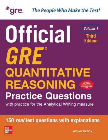 Book cover number 1 for Official GRE Quantitative Reasoning Practice Questions (Volume 1) written by NA published by McGraw Hill Education Private Limited