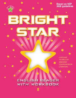 Book cover number 1 for Bright Star English Reader With Workbook 8 (NEP / NCF) written by NA published by Bright Star Publication