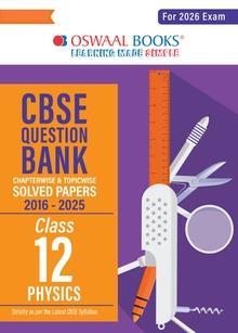 Book cover number 1 for Oswaal CBSE Question Bank Solved Papers (2016-2025) Class 12 Physics (For 2026 Exam) written by NA published by Oswaal Books