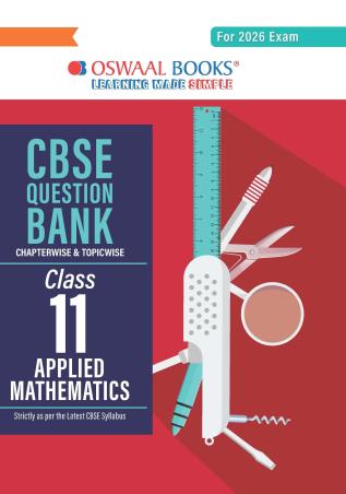 Book cover number 1 for Oswaal CBSE Question Bank Class 11 Applied Mathematics (For 2026 Exam) written by NA published by Oswaal Books