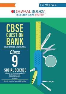 Book cover number 1 for Oswaal CBSE Question Bank Chapterwise & Topicwise Class 9 Social Science (2026 Exam) written by NA published by Oswaal Books